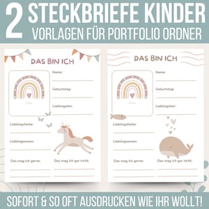 Profielen Kleuterschool Portfolio Sjablonen Boho | Geboorte Portfolio Sjablonen | Kleuterschool Portfolio Map Educatief | Vriendenboek Boho PDF