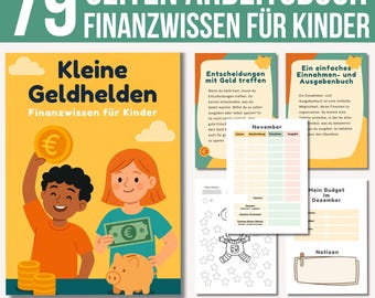 Planificador de presupuesto para niños | Libro de trabajo: Entendiendo el dinero | Conocimientos financieros escuela primaria | Los desafíos del ahorro infantil | Planificador de dinero de bolsillo para niños