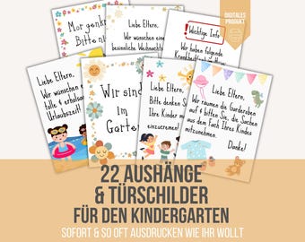 22 Kindergarten Notice Templates | Daycare Information Board PDF | Daycare Notice Board for Nursery to Print | Templates for Educators | Daycare Notice Templates