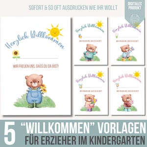 5 Kindergarten Portfolio Templates Welcome | Nice that you are here Templates Nursery | Portfolio Kindergarten | Daycare Portfolio Templates Daycare