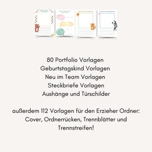 222 Kindergarten Portfolio Vorlagen Tiere | Krippe Portfolio Vorlagen | Kita Portfolio Vorlagen Erzieher | Vorschule Portfolio Kindergarten