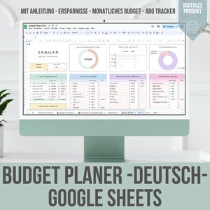 Budget Planner German | Financial Planner | Budget Planner Template | Digital Household Book | Envelope Method Budget Planner | GOOGLE SHEETS