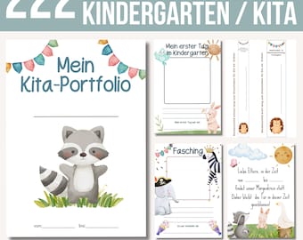 222 Plantillas de portafolios de jardín de infantes Animales | Plantillas de portafolios de natividad | Plantillas de portafolios de guardería para educadores | Portafolio Preescolar Jardín de Infantes