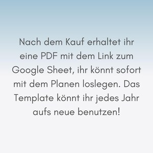 Monatlicher Budget Planer DEUTSCH | Finanz Tracker | Budgetplaner Vorlage | Haushaltsbuch digital | Umschlagmethode Vorlage | GOOGLE SHEETS

Mit dieser Budgettabelle hast du deine Finanzen immer im Blick.
Dank der Gegenüberstellung von Budget und tatsächlichen Ausgaben in den Monatsübersichten kannst du deine Finanzen ganz leicht organisieren. So fällt es dir einfacher, langfristig Vermögen aufzubauen.