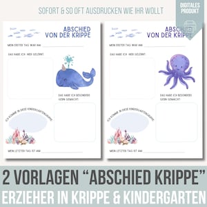 2 Afscheidskerststal | Portfolio Sjabloon Kleuterschool | Expressie Kita | Portfolio Kerststal | Afdruk Educator Folder Afscheid Zeedieren | PDF