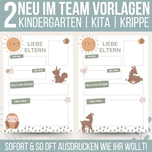 2 profielen voor docenten | Sjabloon Nieuw bij het team Kleuterschool | Afdrukken voor kinderdagverblijfprofiel kinderdagverblijf | Kleuterschoolprofiel sjabloon