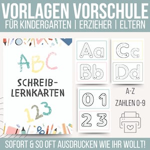 Preschool learning to write | Learning sheets templates for children | Preschool portfolio folder templates | Kindergarten folder | Preschool template numbers