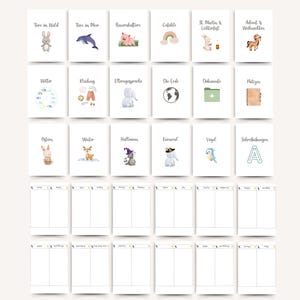 222 Kindergarten Portfolio Vorlagen Tiere | Krippe Portfolio Vorlagen | Kita Portfolio Vorlagen Erzieher | Vorschule Portfolio Kindergarten