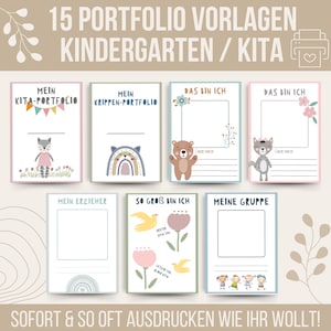 15 portfolio templates | Daycare portfolio templates | Nursery portfolio templates | Kindergarten portfolio templates for educators | Everyday life in daycare
