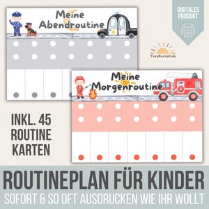Routine du matin et routine du soir enfants | Plan de routine pour tout-petits | Cartes de routine enfants| Cartes de routine Plan de routine pour tout-petits | Pour IMPRIMER