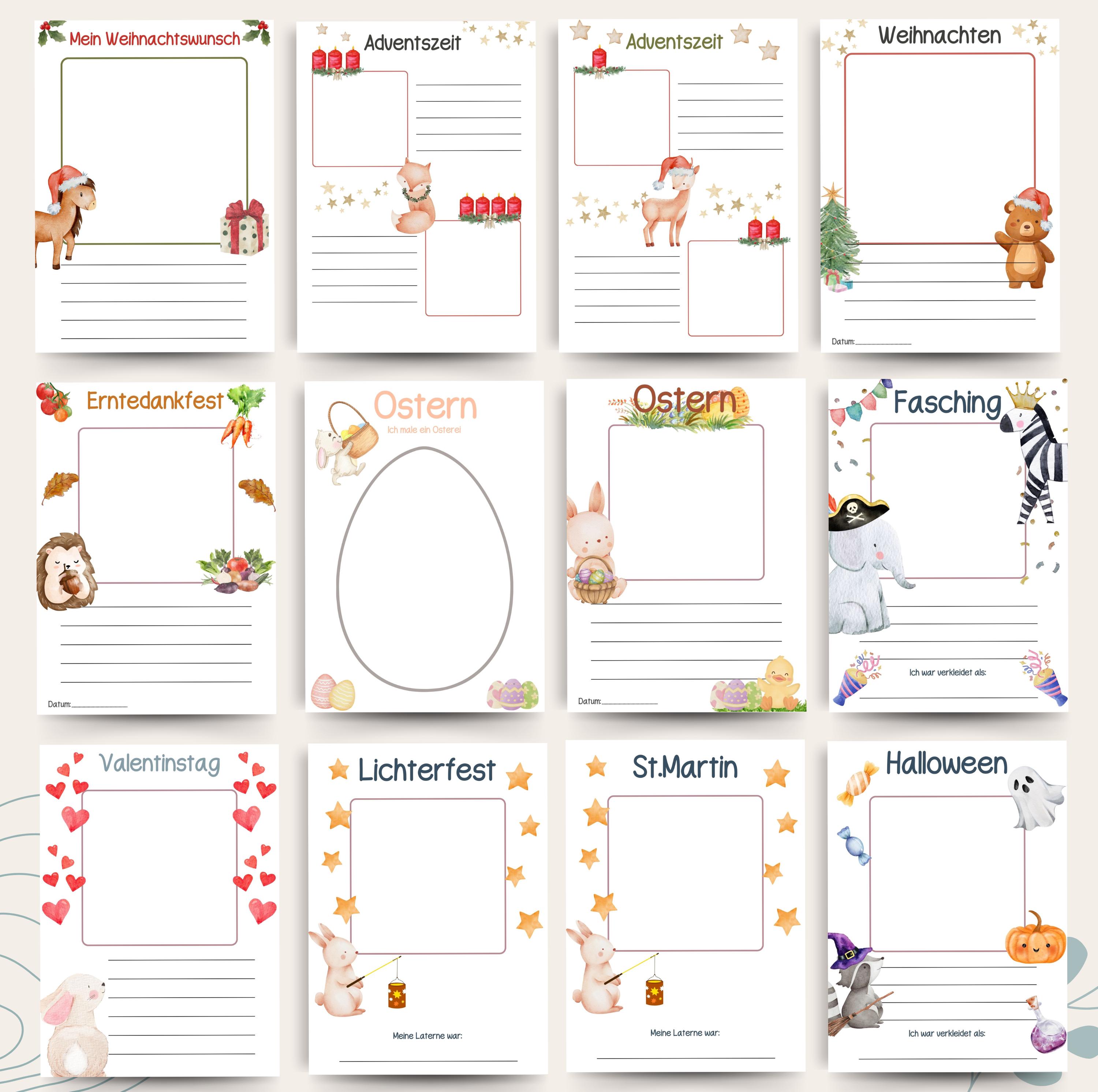  110 Kindergarten Portfolio Templates Animals Nursery Portfolio Illustration 