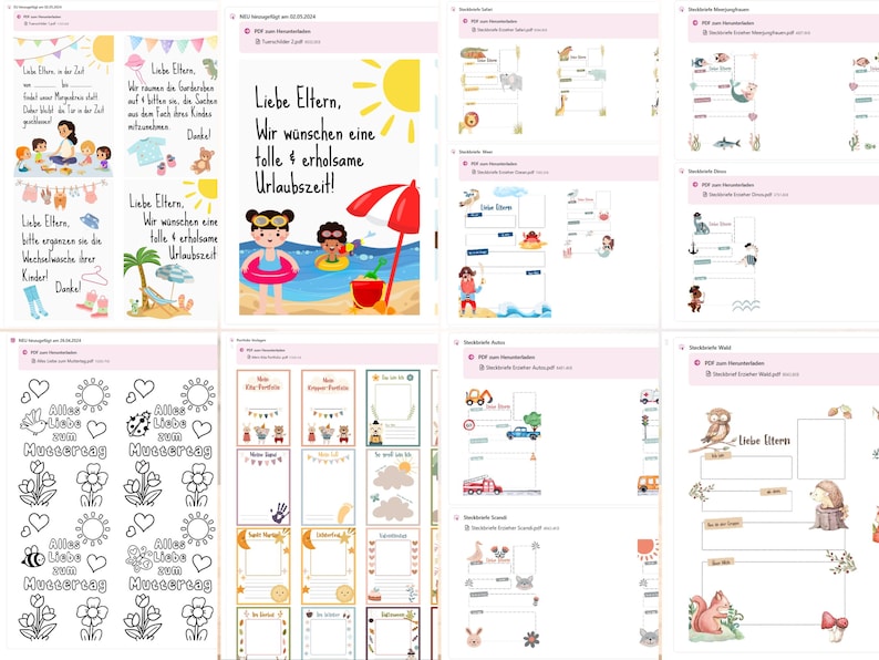 Kindergarten Vorlagen WACHSENDE DATENBANK | schon 1700+ Vorlagen enthalten | Kita Portfolio Kindergarten | Steckbriefe, Portfolio Ordner