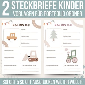 Vriendenboek Kleuterschool Boho | Profielen Kleuterschool Portfolio Sjablonen | Geboorte Portfolio | Sjablonen voor docentenmappen | Ik ben het