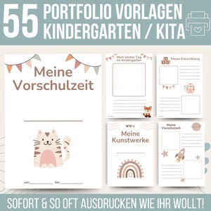 Kindergarten Portfolio Templates Boho | Daycare Portfolio Templates | Nursery Portfolio Templates Educator | Preschool Portfolio Kindergarten PDF