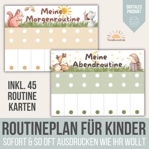 Routine du matin et routine du soir enfants | Plan de routine pour tout-petits | Cartes de routine enfants| Cartes de routine Plan de routine pour tout-petits | Pour IMPRIMER