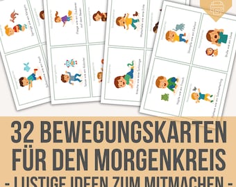 32 Morning Circle Activity Cards for Kindergarten | Morning Circle Ideas for Everyday Daycare | Morning Circle Templates for the Educator Folder | PDF