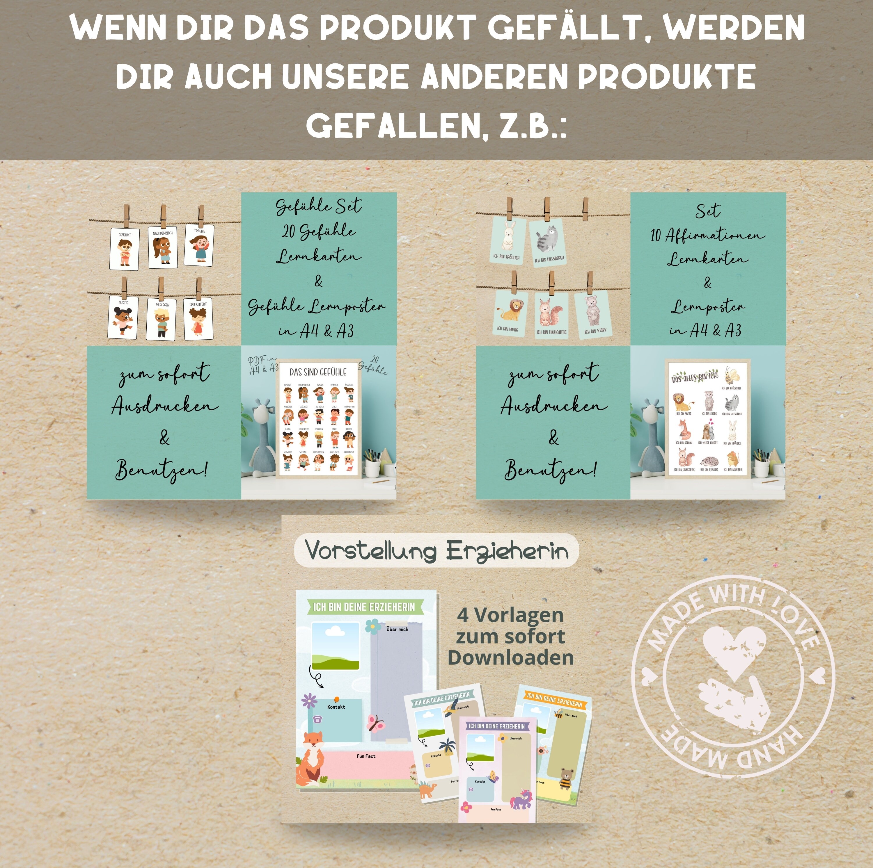  2 Steckbriefe für Erzieher Vorlage Kindergarten Ausdrucke für Kita Illustration 