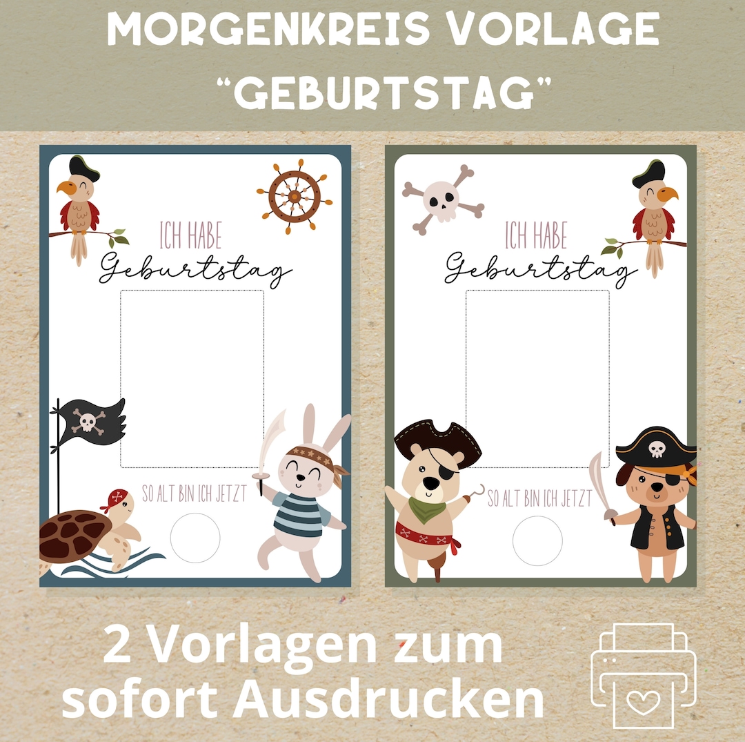  2 Birthday Templates Kindergarten Morning Circle Template Birthday Motiv 