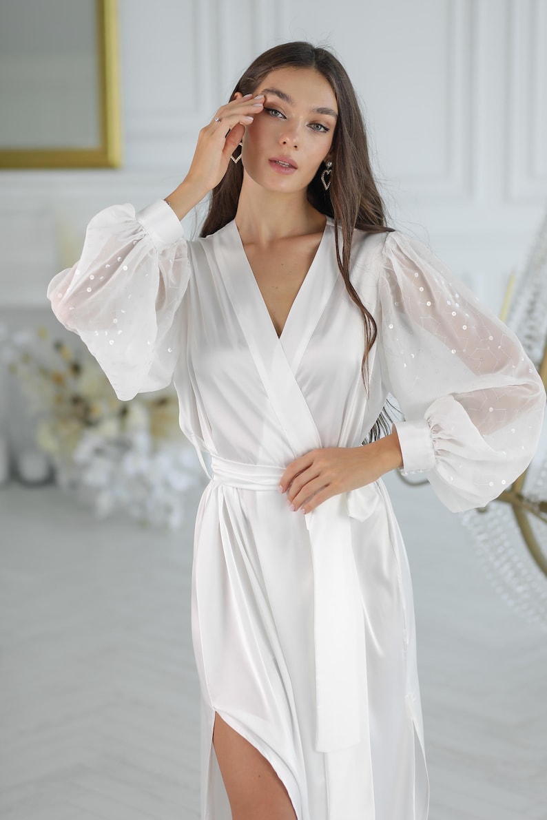 luxury bridal robe