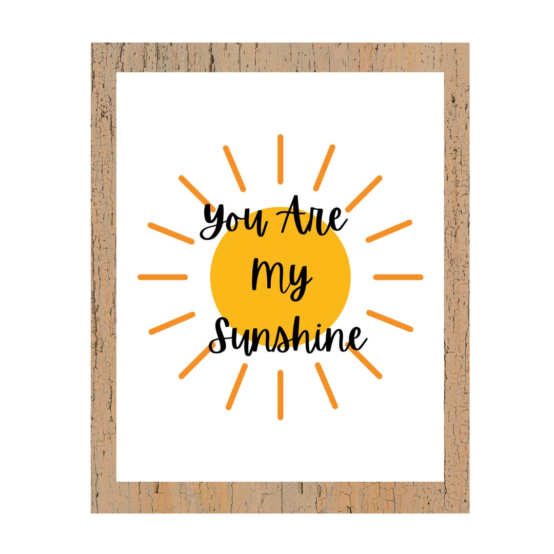 You Are My Sunshine Wall Art, Nursery Decor Etsy
