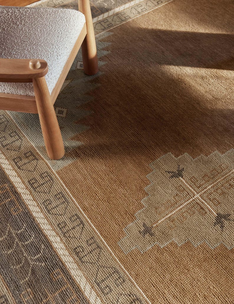 Theda Handmade Knotted Woolen Area Rug for Bedroom Livingroom Office ...