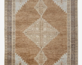 Alfombra de lana anudada hecha a mano Theda para dormitorio, sala de estar, oficina, alfombra oriental, 10 x 14 x 12 x 15
