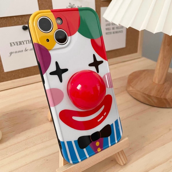 Funny Clown Halloween Exclusive Unique Kawaii Aesthetic Designer Phone Case iPhone Cases,iPhone 15 14,13,12,11 mini, Samsung Android Case