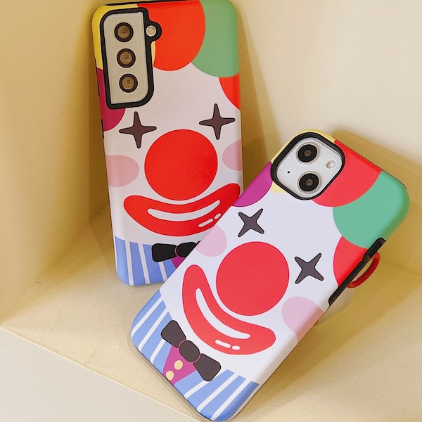Exclusive Funny Clown Halloween Unique Kawaii Aesthetic Designer Phone Case iPhone Cases,iPhone 14,13,12,11 mini,Airpods Pro Case
