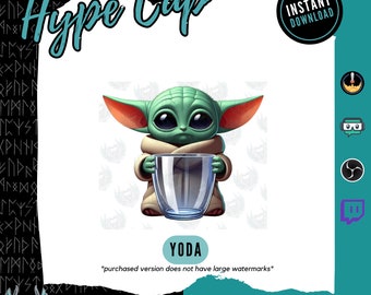 Yoda Hype Cup | Twitch Bit Cup | Stream Decorations | Star Wars Bit Cup