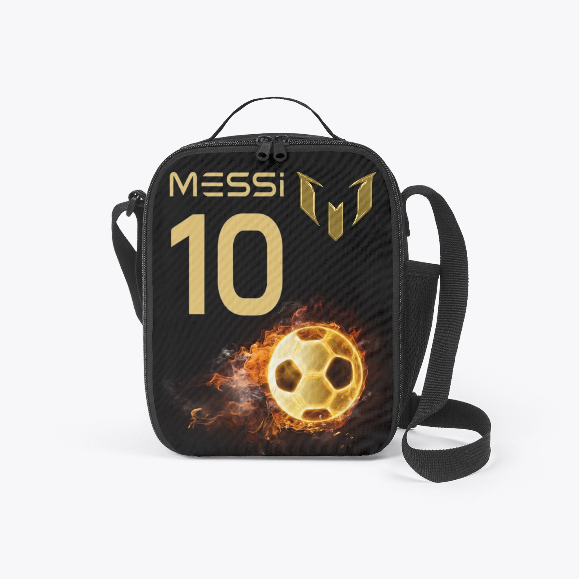 Messi Lunch Box Bag Insulated Lunch Bag Soccer Player Lunch Tote Lunch Bag for Kids Sports Fan Gift