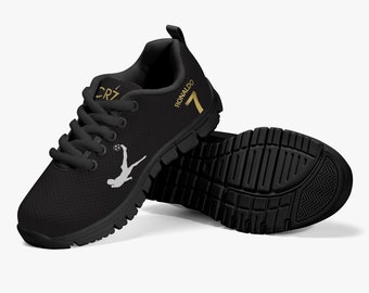 Zapatillas Ronaldo de malla ligera para niños - Negro