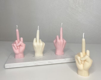 Middle finger candle / rapeseed wax / vegan