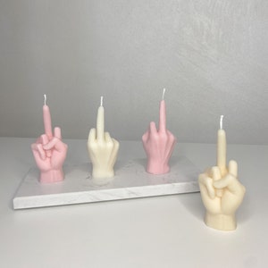 Middle finger candle / rapeseed wax / vegan