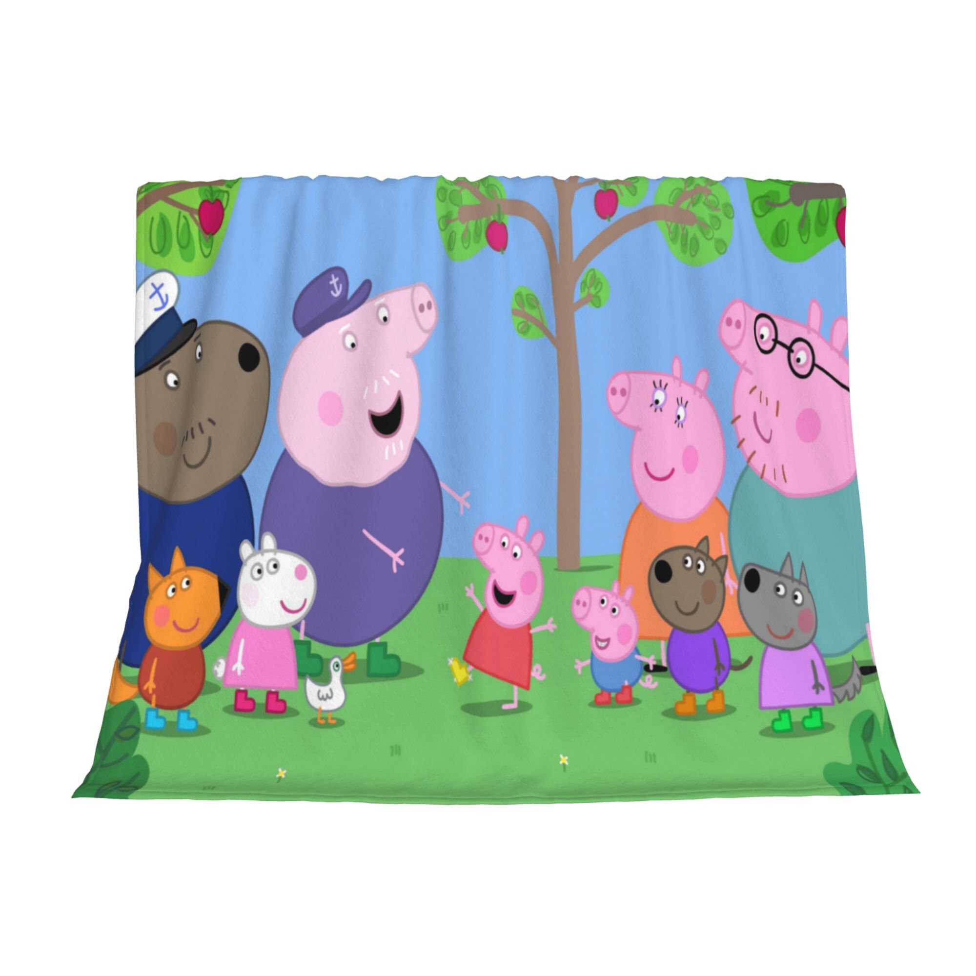 Custom Name Peppa Pig Blanket Personalized Flannel Throw Etsy