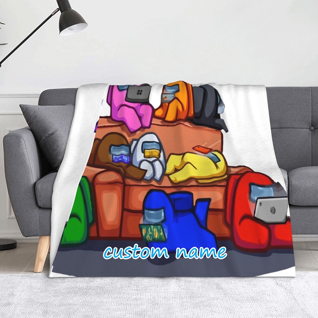 Custom Name Among Us Blanket Personalized Flannel Throw Etsy