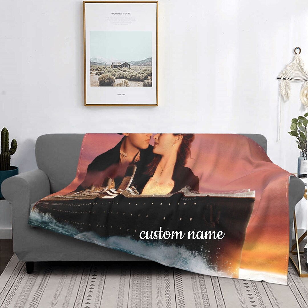 Custom Name Titanic Blanket Personalized Flannel Throw Etsy