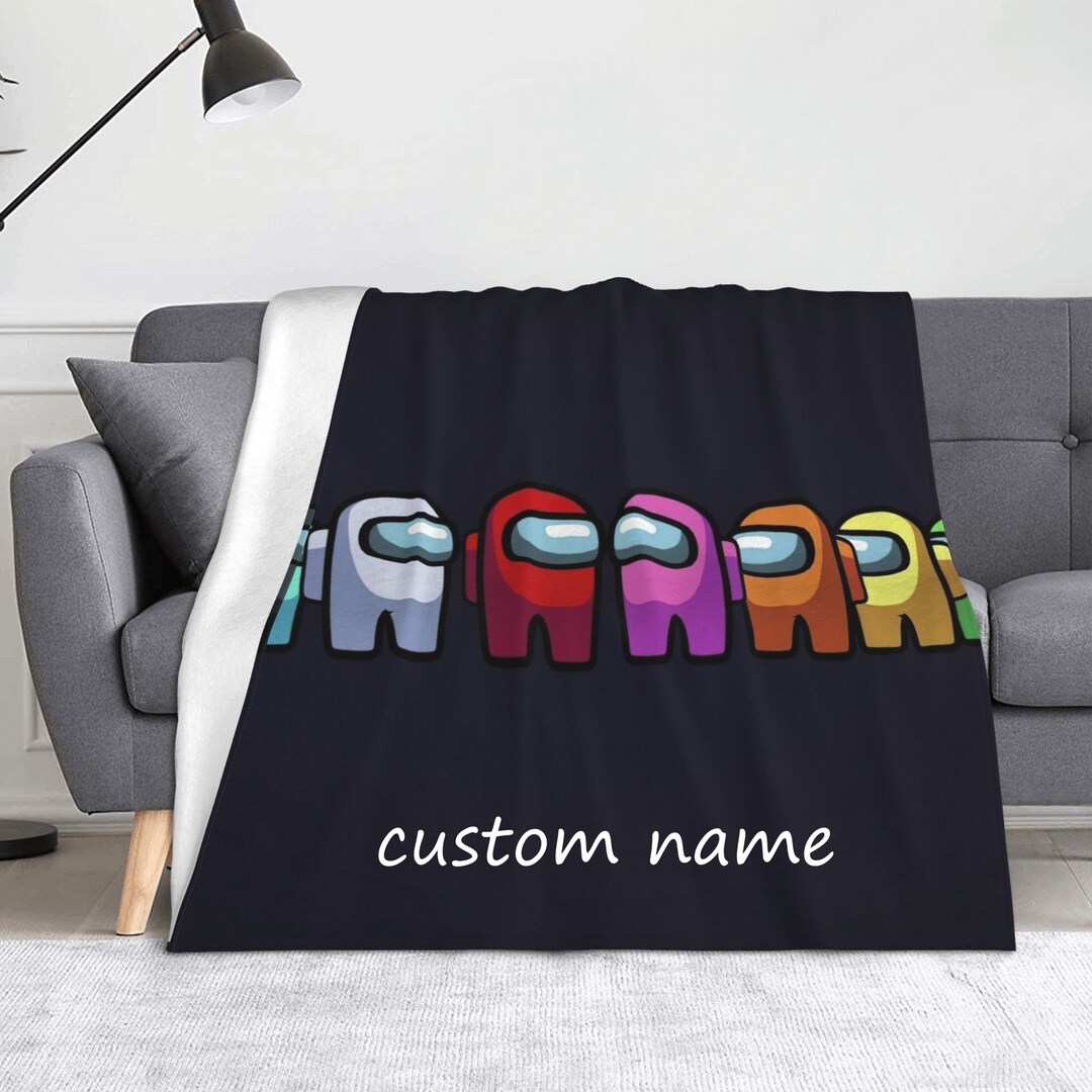 Custom Name Among Us Blanket Personalized Flannel Throw Etsy