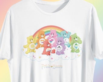 Pride Bears Tshirt, Pride shirt, Care bears Pride, Rainbow Colors, Cute, Colorful Top, 90s illustration, 90s, LGBTQIA