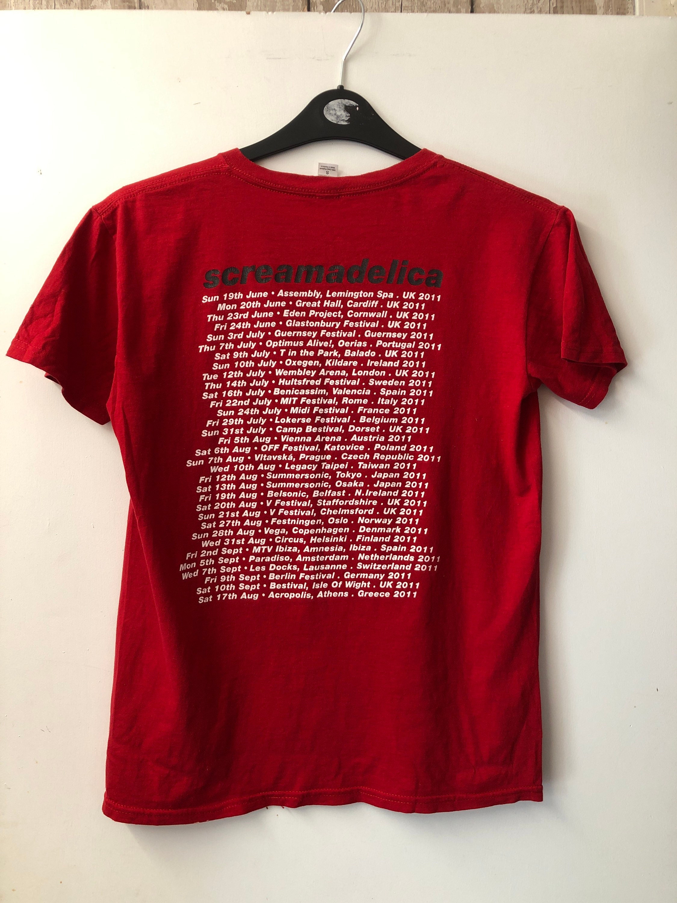 Primal Scream,official Screamadelica 2011 Tour T-shirt Size
