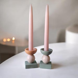 Candle Holder | Set of 2 | Hand-painted Candle Stick | Unique | Artistic | Exclusive Colors