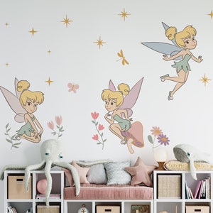 Fairy Wall Decal for Girls Room, Fairytale Wall Stiker, Princess Decals, Peel & Stick Vinyl,  Fairytale, Removable Nursery Wall Stickers