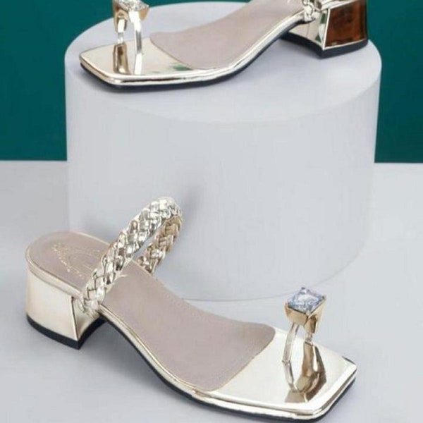 ethnic sandals heels