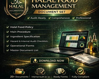 Halal Food Certification Kit | OIC/SMIIC 1:2019 Templates (Digital Download
