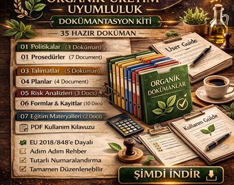 Turkish EU 2018/848 Organic Production Compliance Kit | 35 Documents (Digital Download)