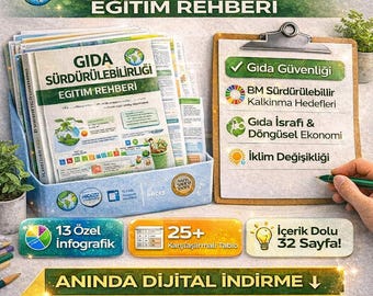 Kit de Treinamento em Sustentabilidade Alimentar em PDF | 32 Páginas com Infográficos (Download Digital)