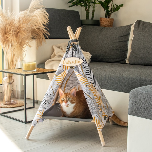 Lit pour chat - tente d'intérieur pour chat à la mode - tente et maison pour chat - nombreux motifs - tipi pour chiens et chats