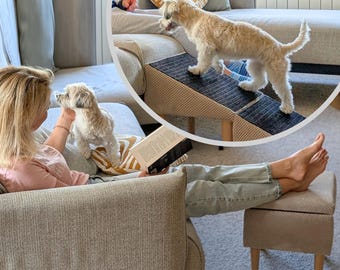 Foldable Dog Stairs: Non-Slip Pet Ramp for Couch or Bed (36cm High)