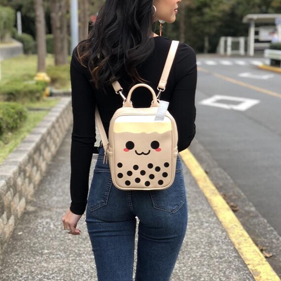 boba mini backpack Midnight Black The backpack is made from high Loungefly Hello Kitty And Friends