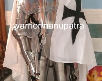 MEDIEVAL ARMOR | Full Size 6 Feet Knights Templar Suit Of Armour Medieval Roman Armor Suit