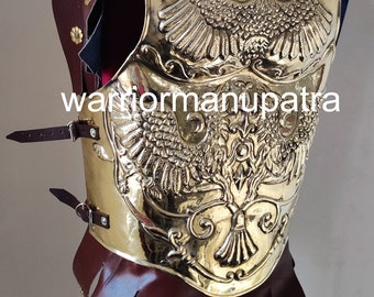 Medieval Brass Big Eagle Armor Roman Cuirass Reenactment Breastplate